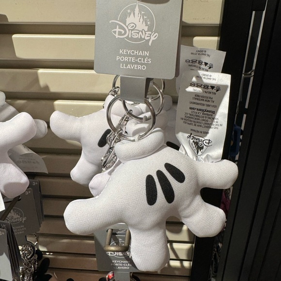 Disney Mickey Mouse Glove Plush Keychain Bag Charm - Picture 1 of 9